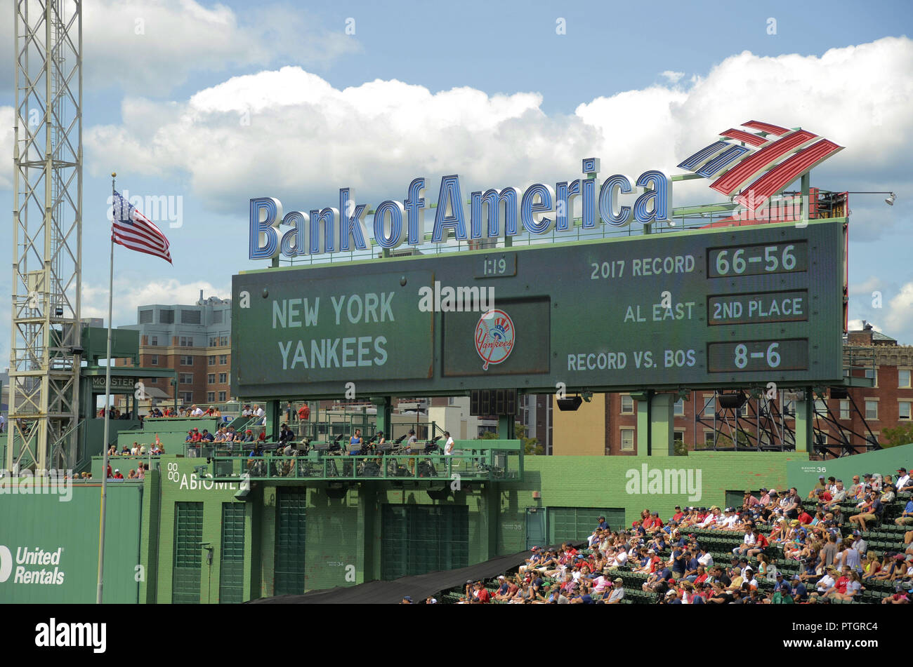 Fenway Park Famous Green Monster Red Sox Scoreboard FREE 