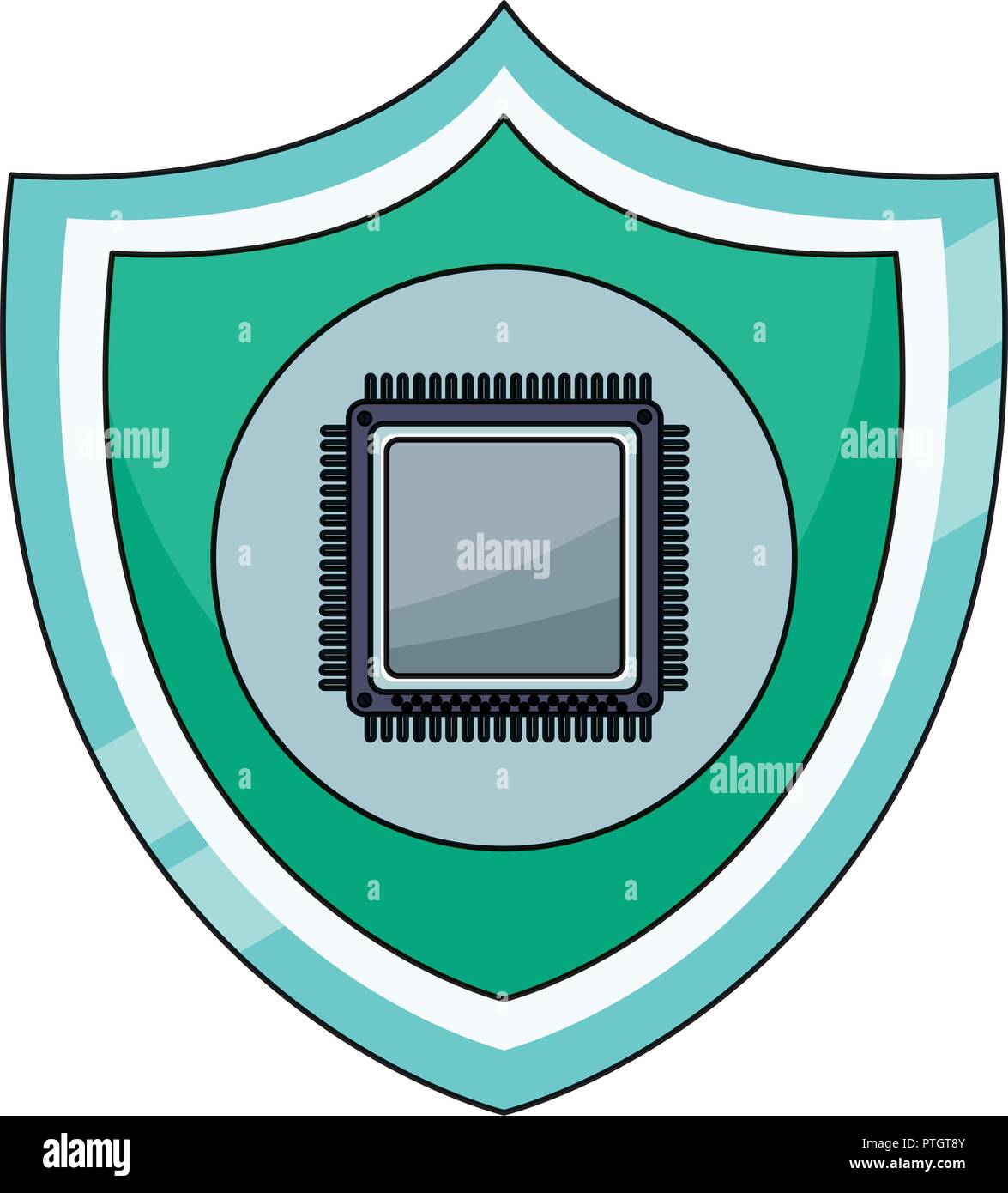 Microprocessor integrated circuit on Stock Vector Images - Alamy