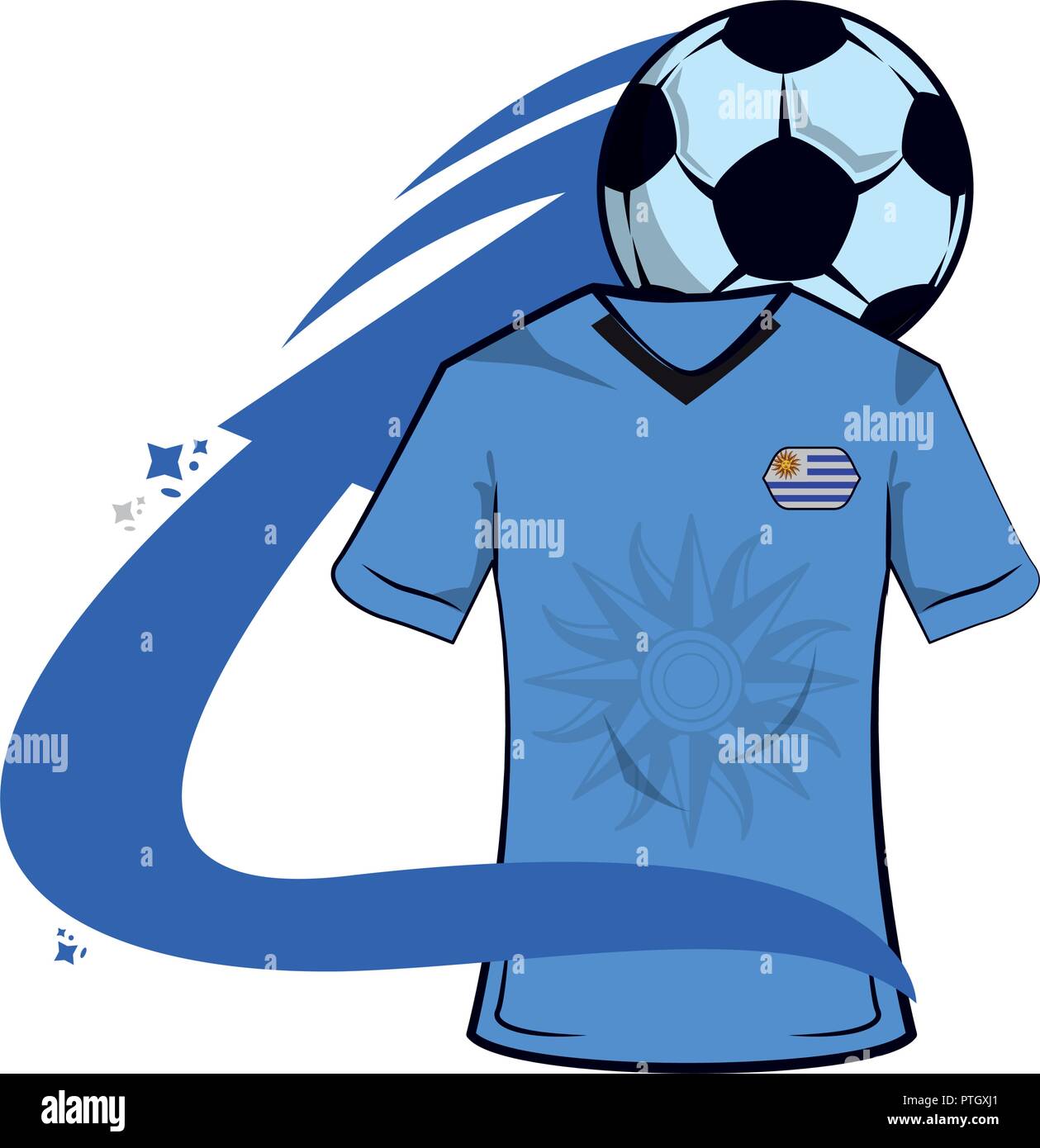 Premium Vector  Uruguay soccer jersey or football kit template