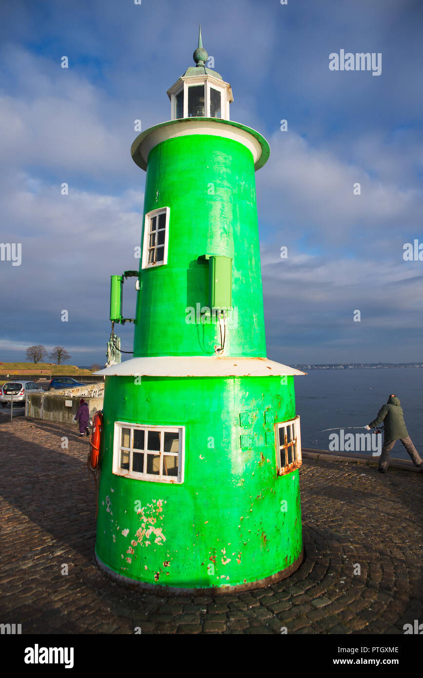 lighthouse in Denmark Stock Photo