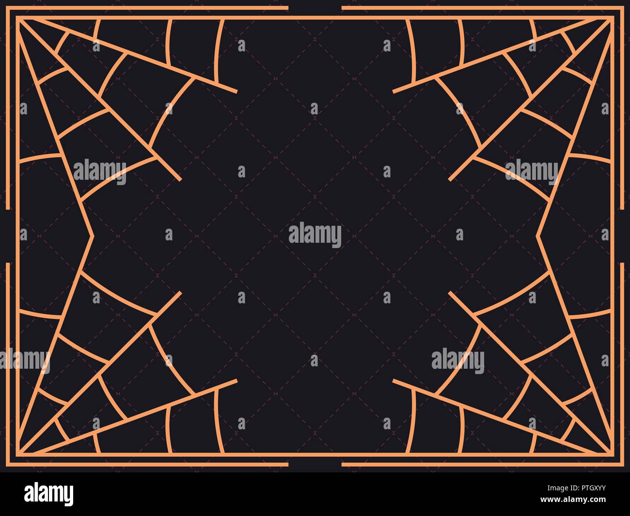 Halloween frame with cobwebs. Holiday background. Vector illustration Stock Vector