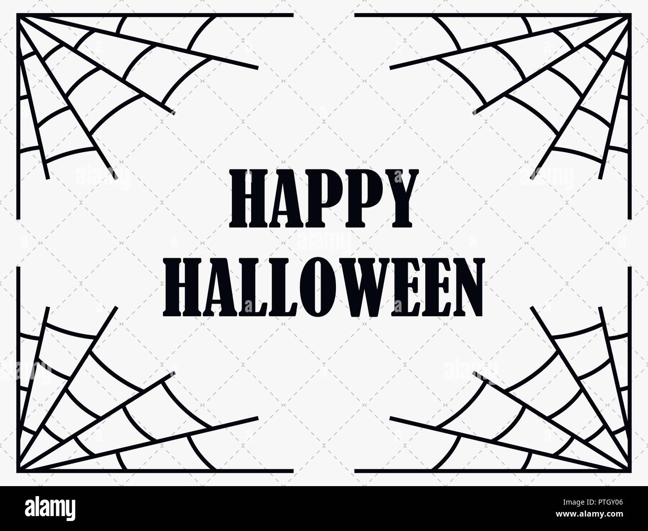 Halloween frame with cobwebs. Holiday background. Vector illustration Stock Vector