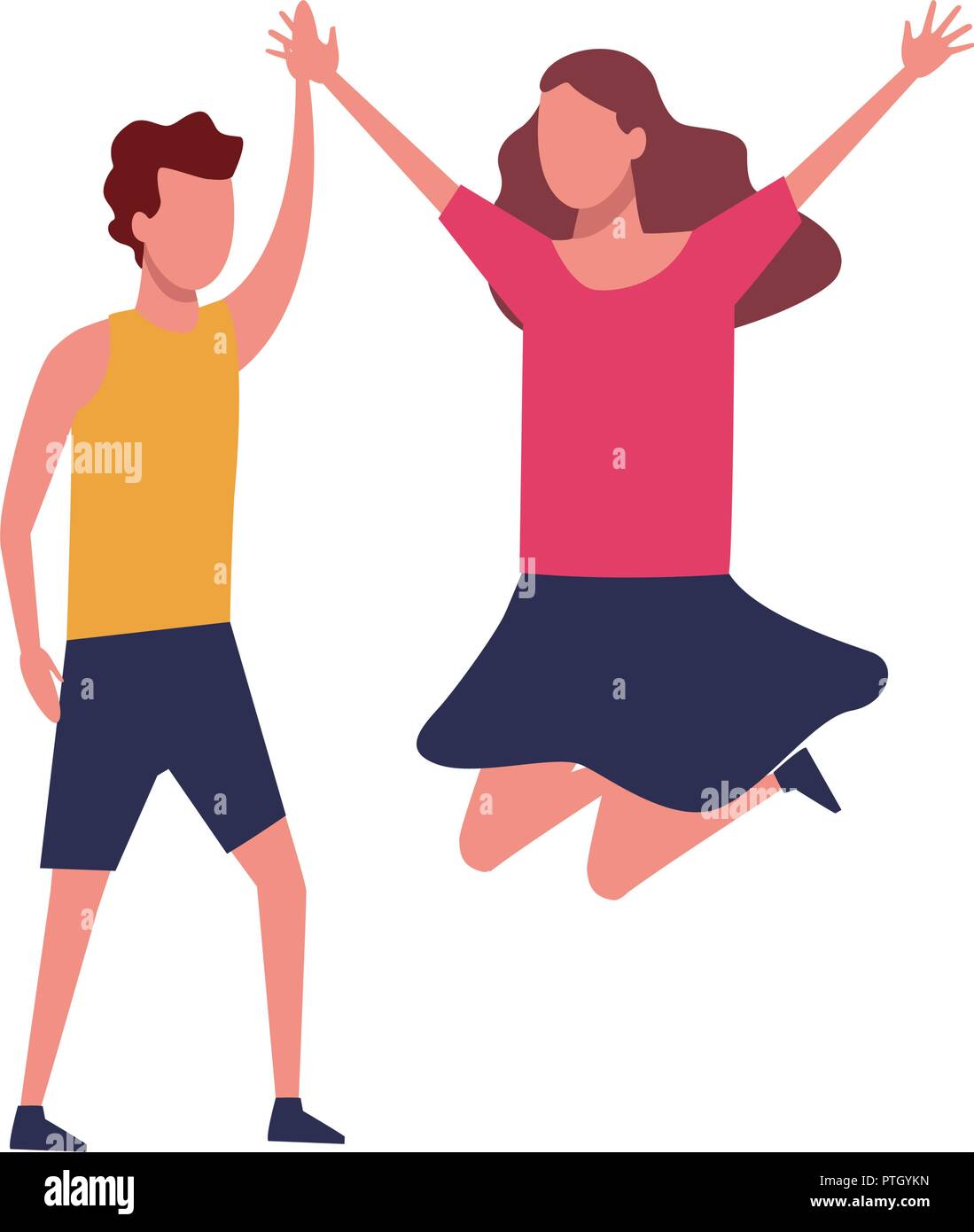 Couple having fun cartoon Stock Vector Image & Art - Alamy