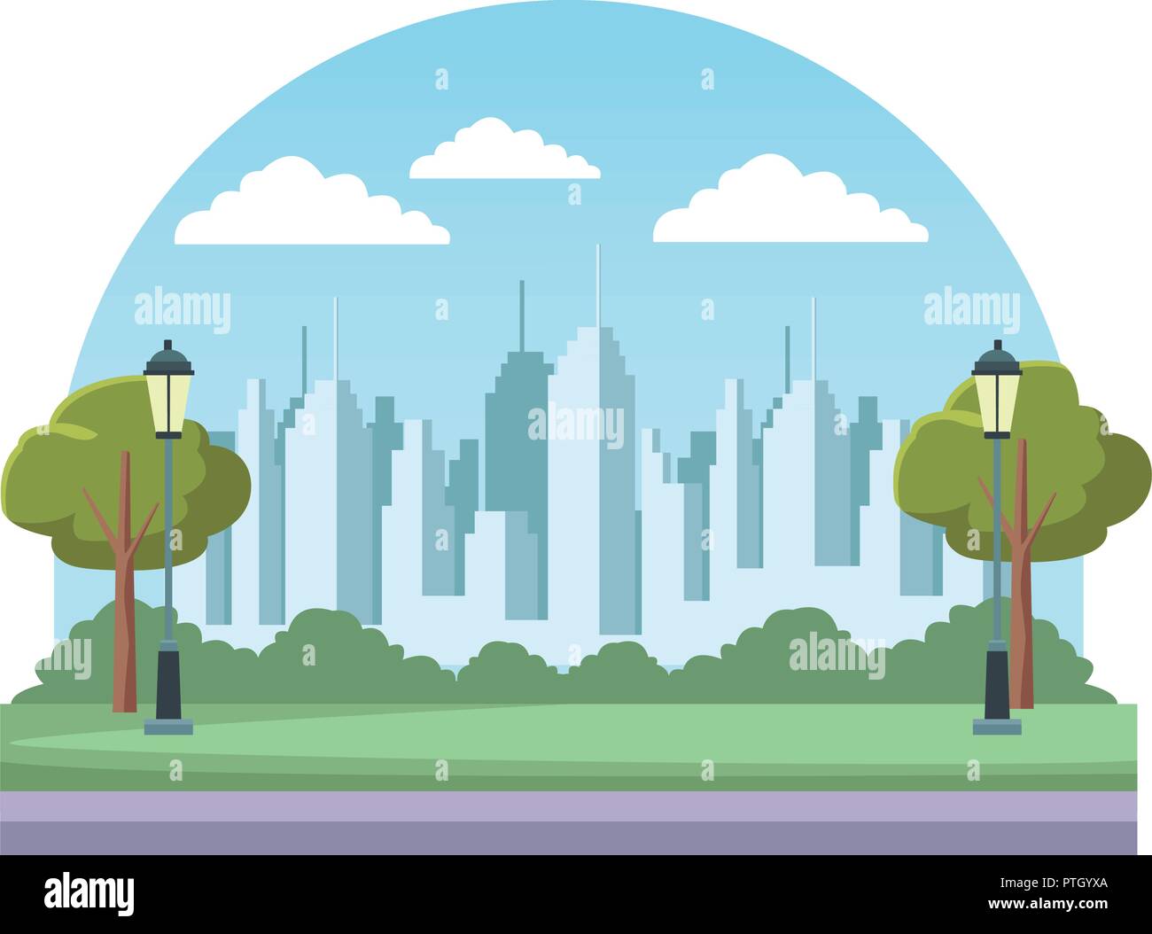 City park scenery Stock Vector Image & Art - Alamy