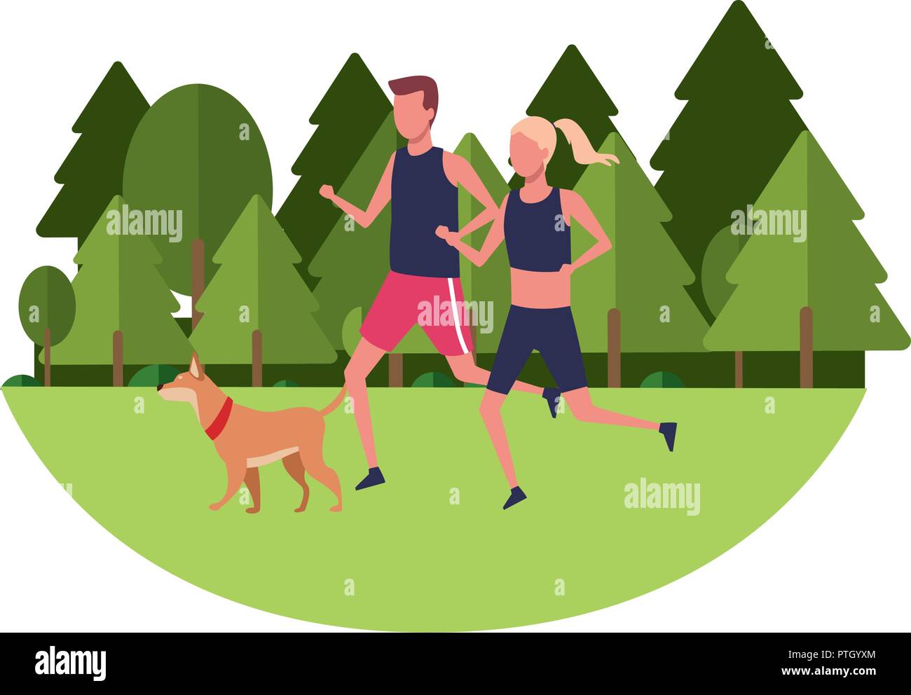 Couple at park Stock Vector Image & Art - Alamy