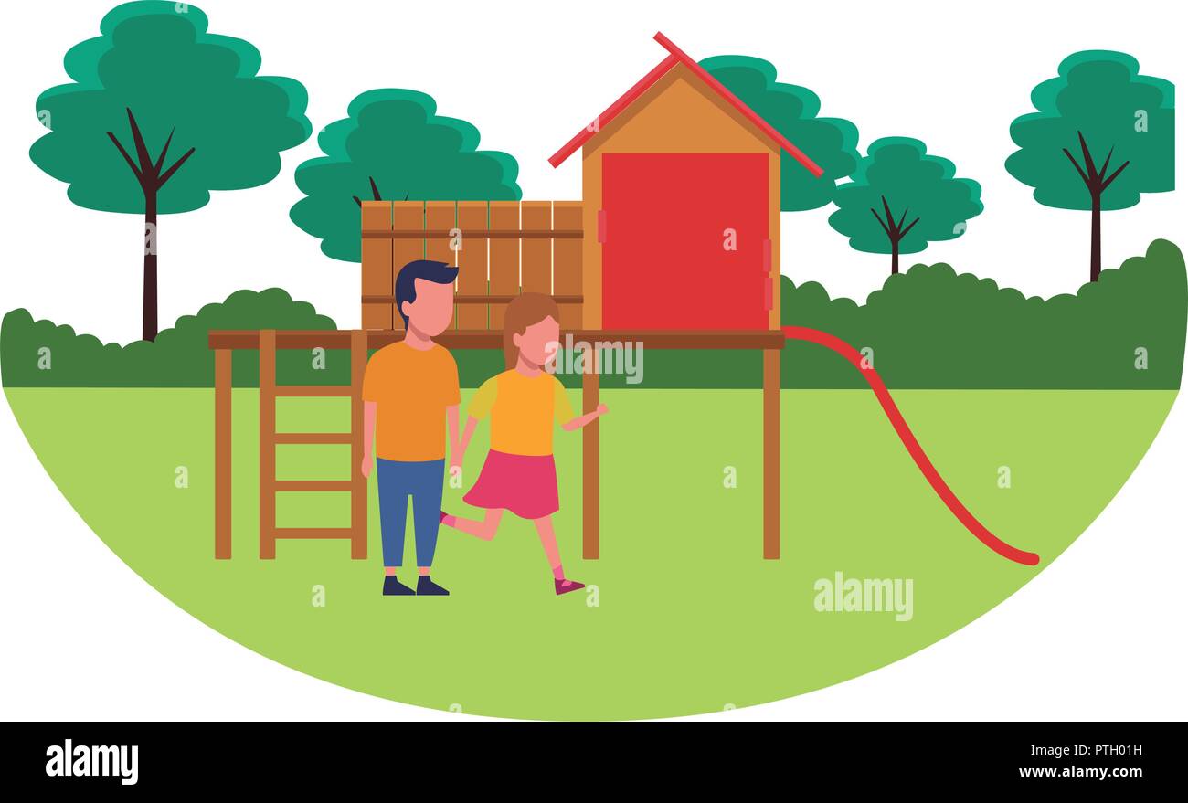 Kids playing at park Stock Vector Image & Art - Alamy