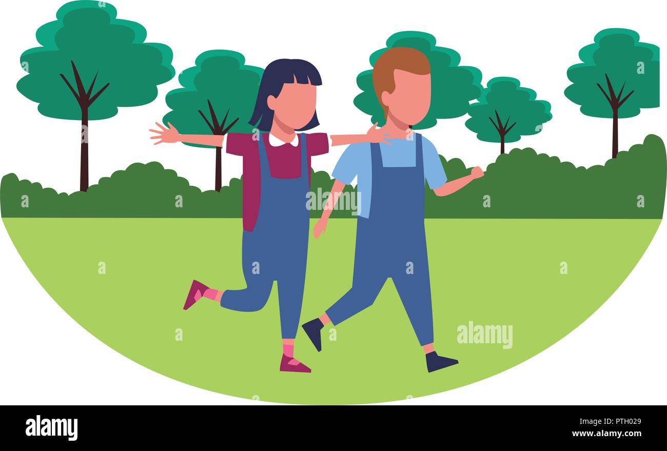 Kids playing at park Stock Vector Image & Art - Alamy