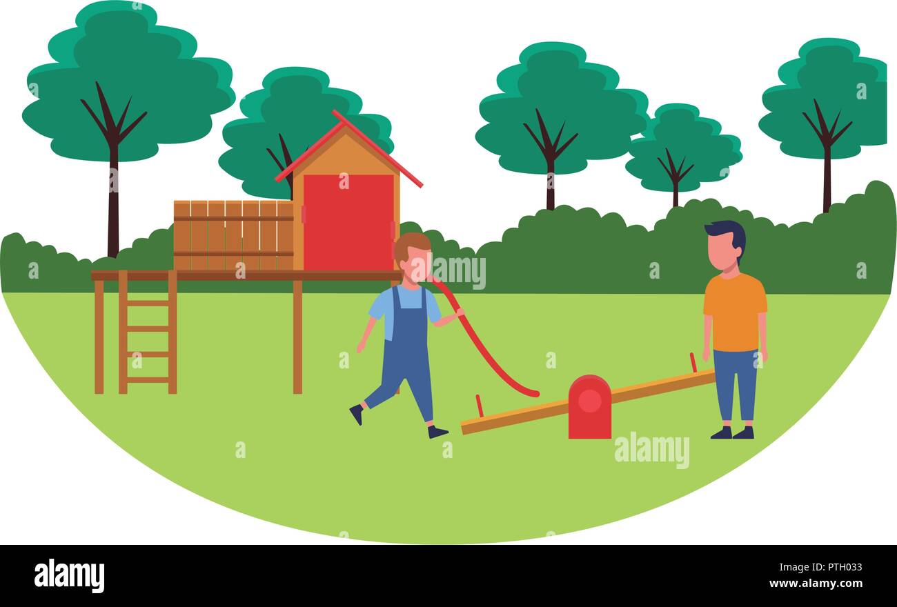 Kids playing at park Stock Vector Image & Art - Alamy