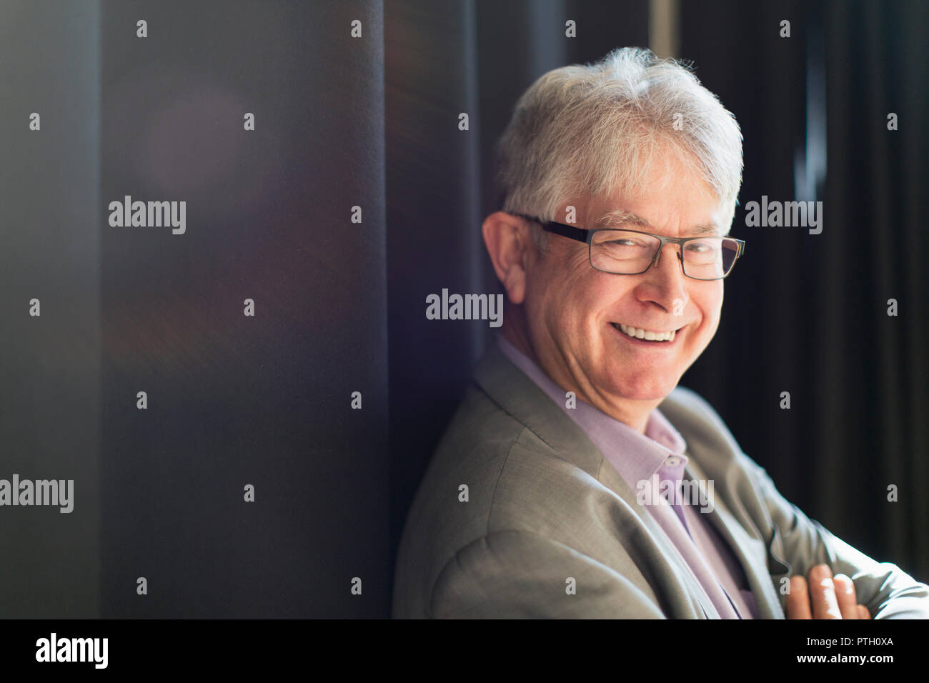 Side view active caucasian senior hi-res stock photography and images ...