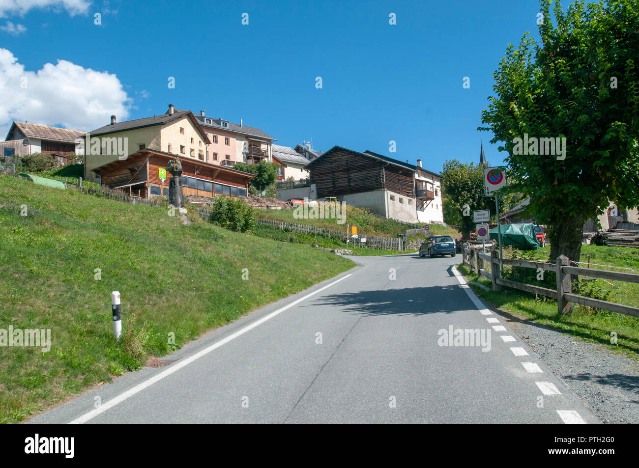Engadine Valley Village Of Guarda Switzerland Stock Photo Alamy