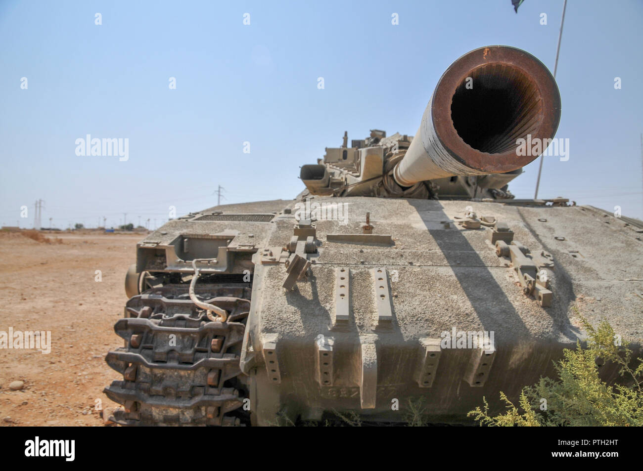 Israeli Merkava tank. Close up Stock Photo