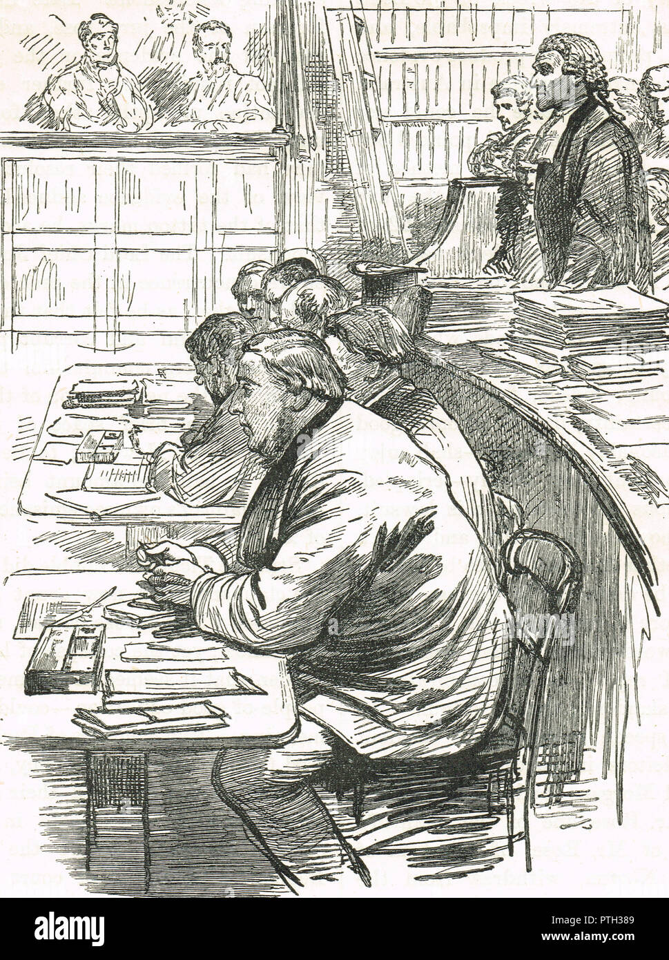 The Tichborne Claimant in court in 1874 Stock Photo