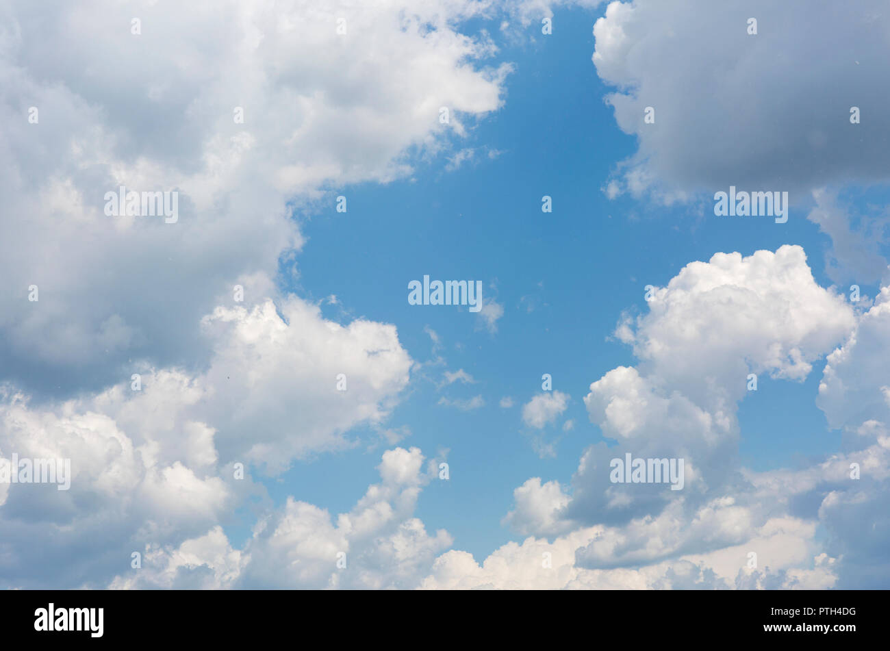 Blue clean sky with white clouds Stock Photo - Alamy