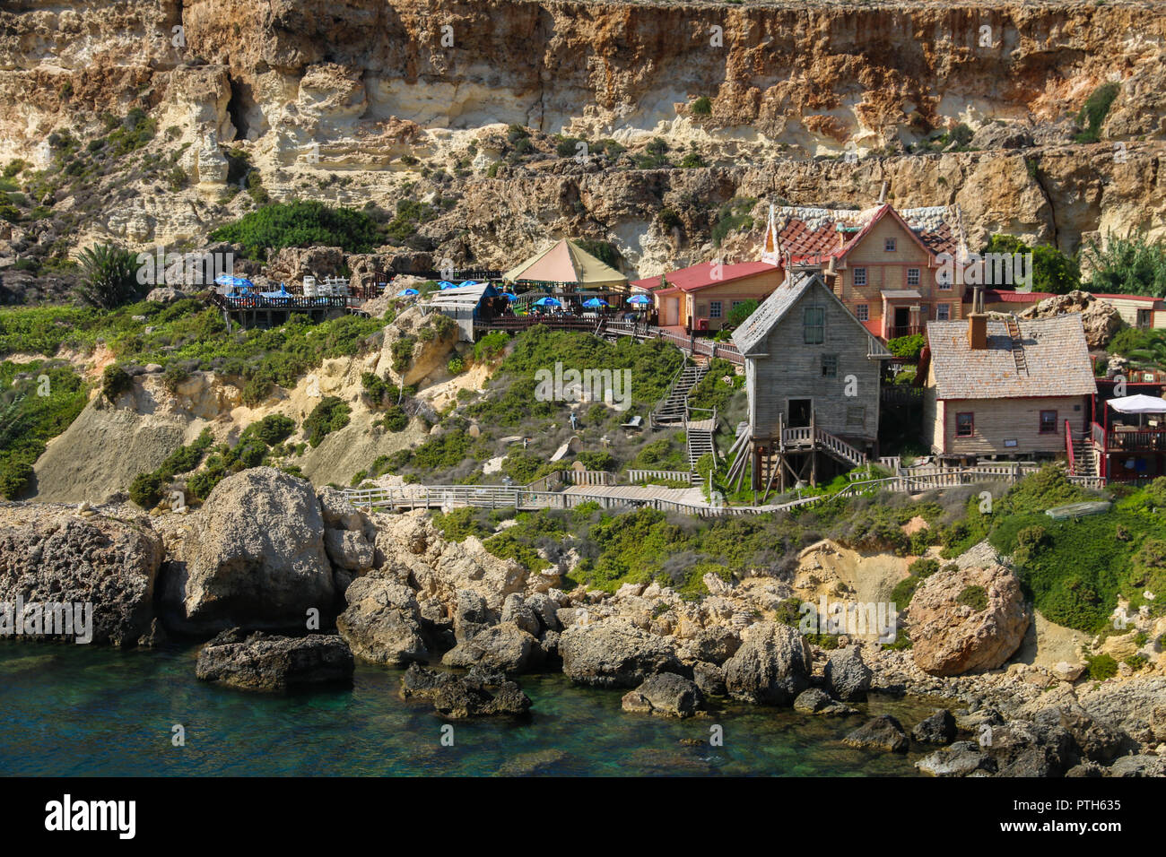 Popeye Village, Malta Stock Photo