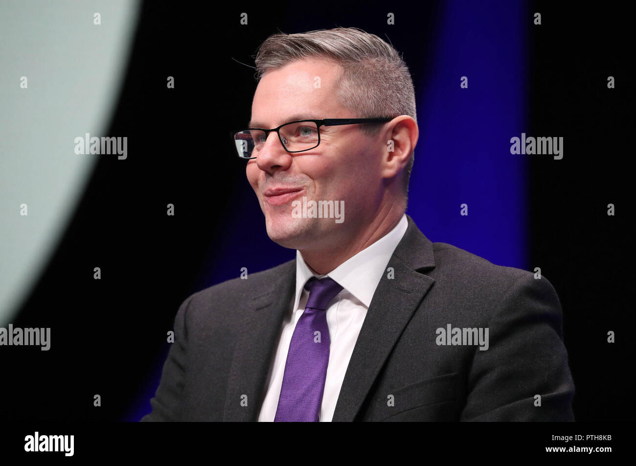 Cabinet Secretary for Finance, Economy and Fair Work Derek Mackay on day three of the SNP autumn conference at the SEC, Glasgow. Stock Photo