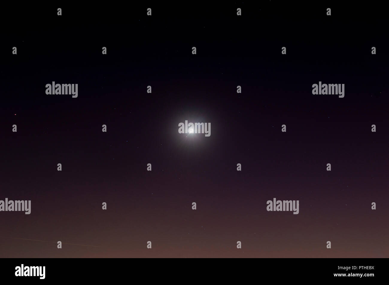 The moon in the night sky viewed from Tehran, Iran Stock Photo Alamy