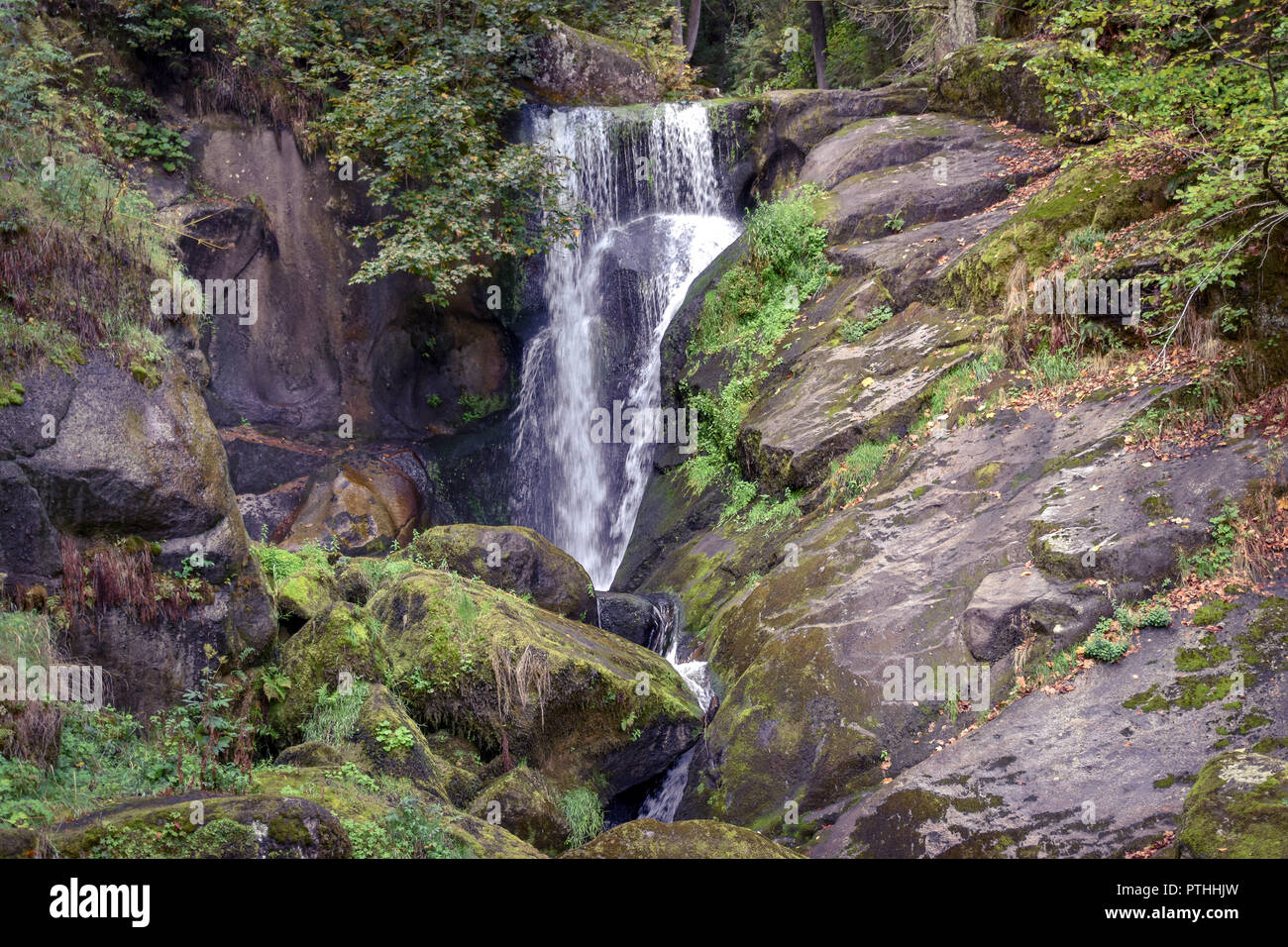 Triberg waterfalls in the Black Forest Baden-Wuerttemberg Stock Photo ...