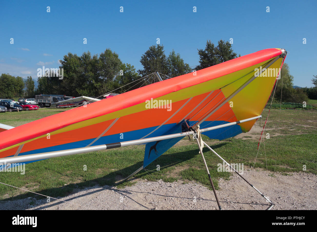 colorful hang glider Stock Photo