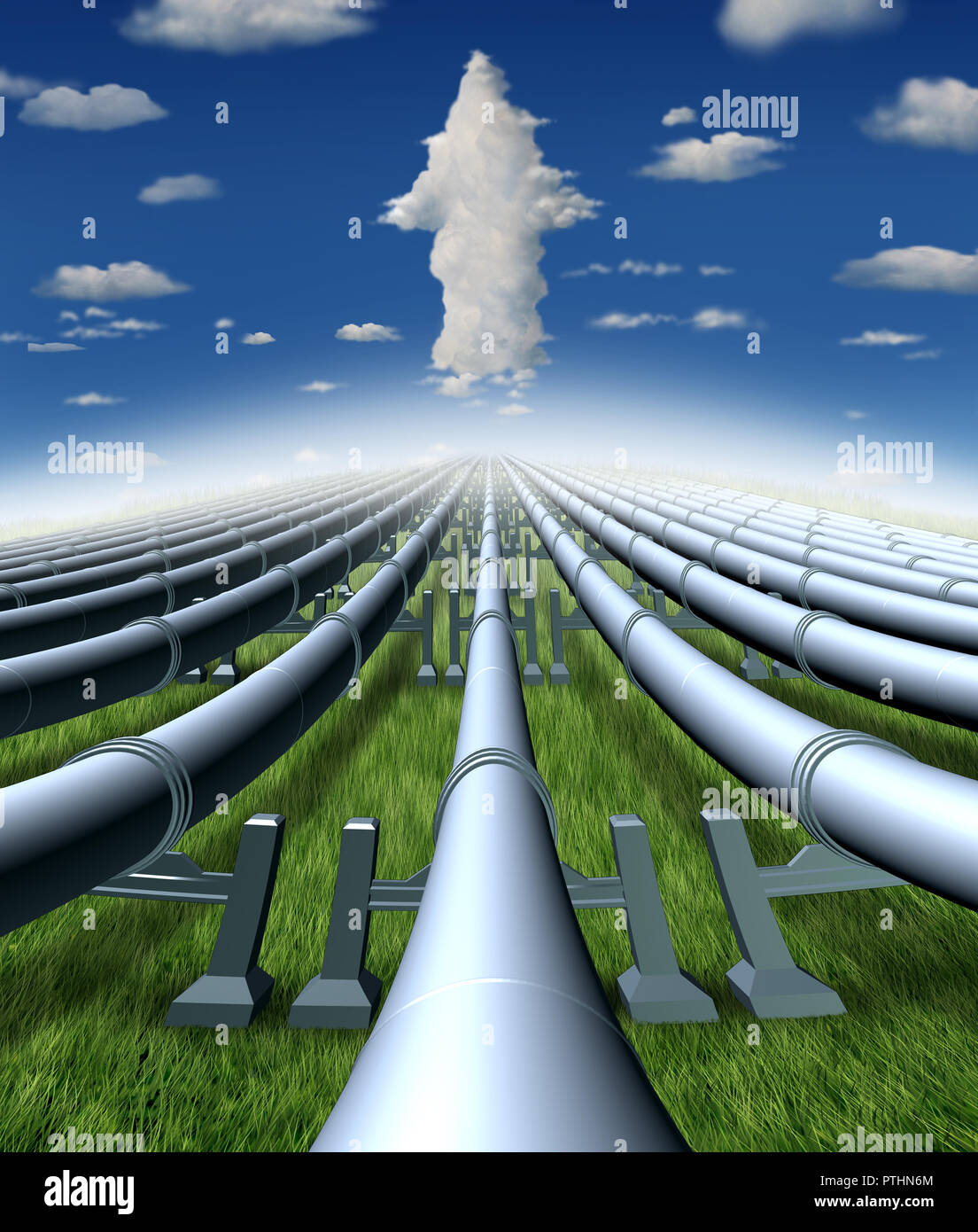 Pipeline business and gas or shipping oil industry success as pipes