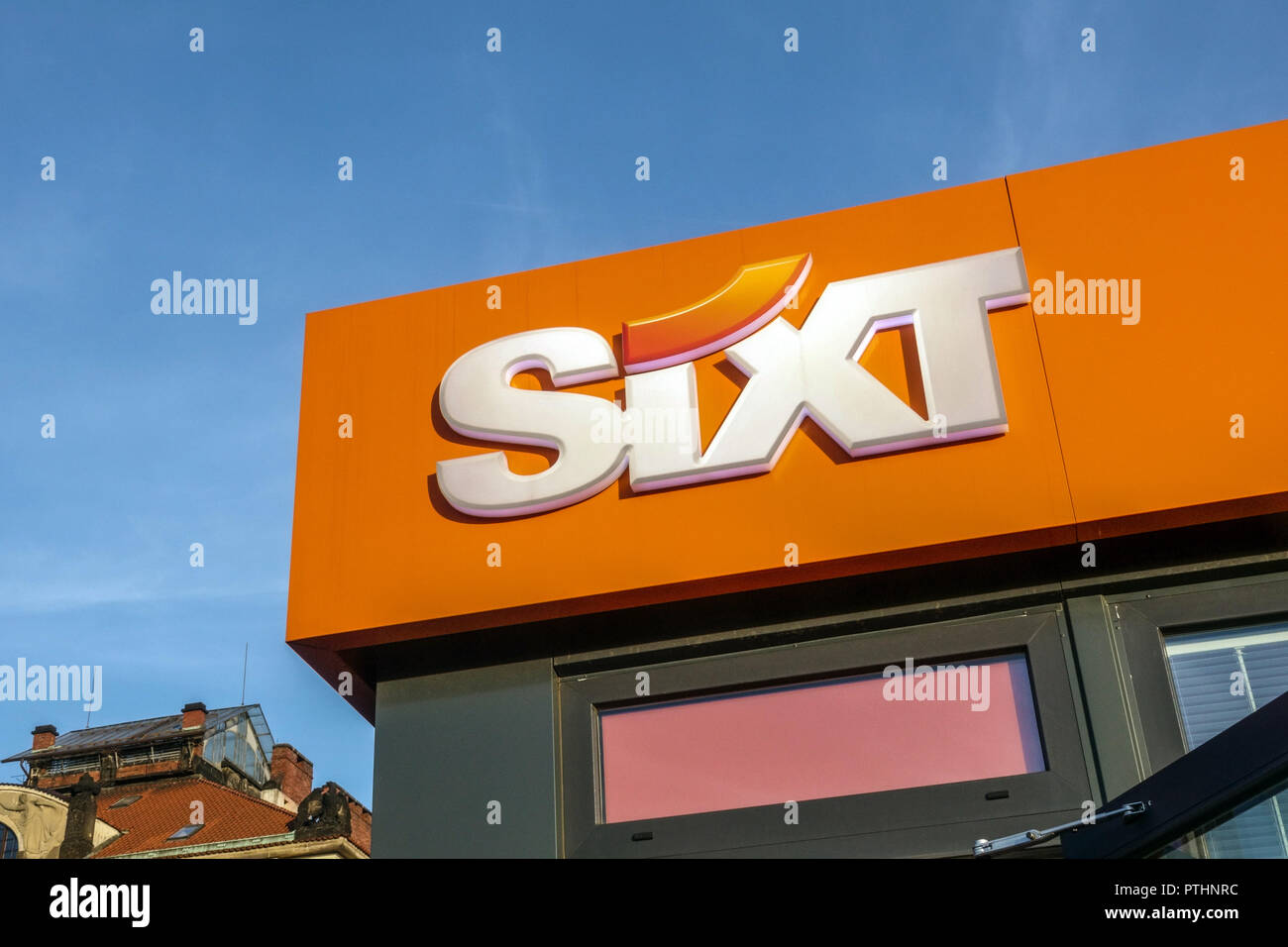 Sixt logo, Rent a Car company, sign Stock Photo