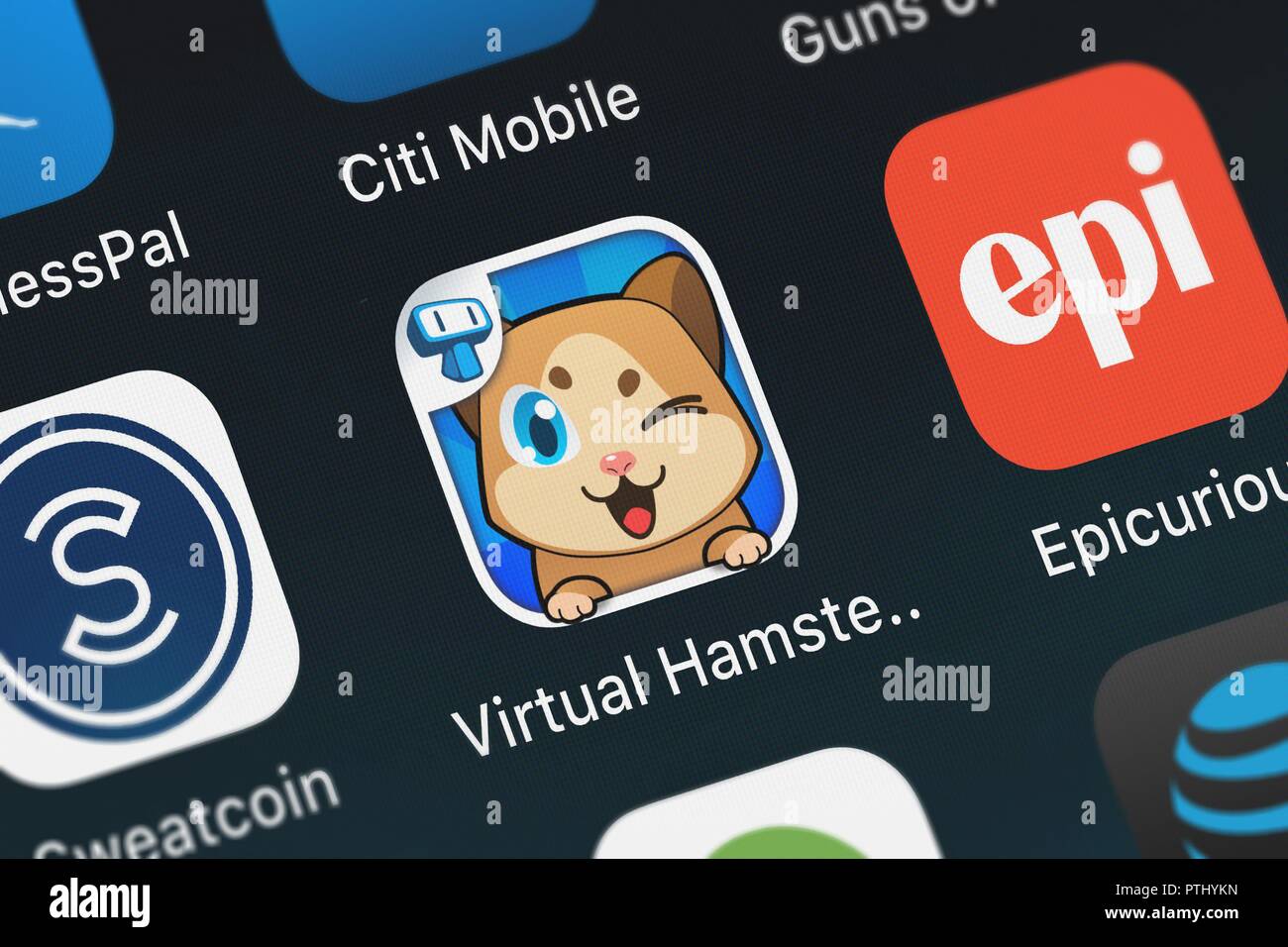 Virtual hamster pet mouse game for kids hires stock photography and