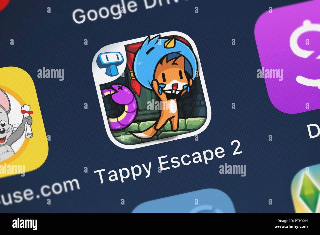 London, United Kingdom - October 09, 2018: Screenshot of the mobile app Tappy Escape 2 - Free Adventure Running Game for Kids from Tapps Tecnologia da Stock Photo