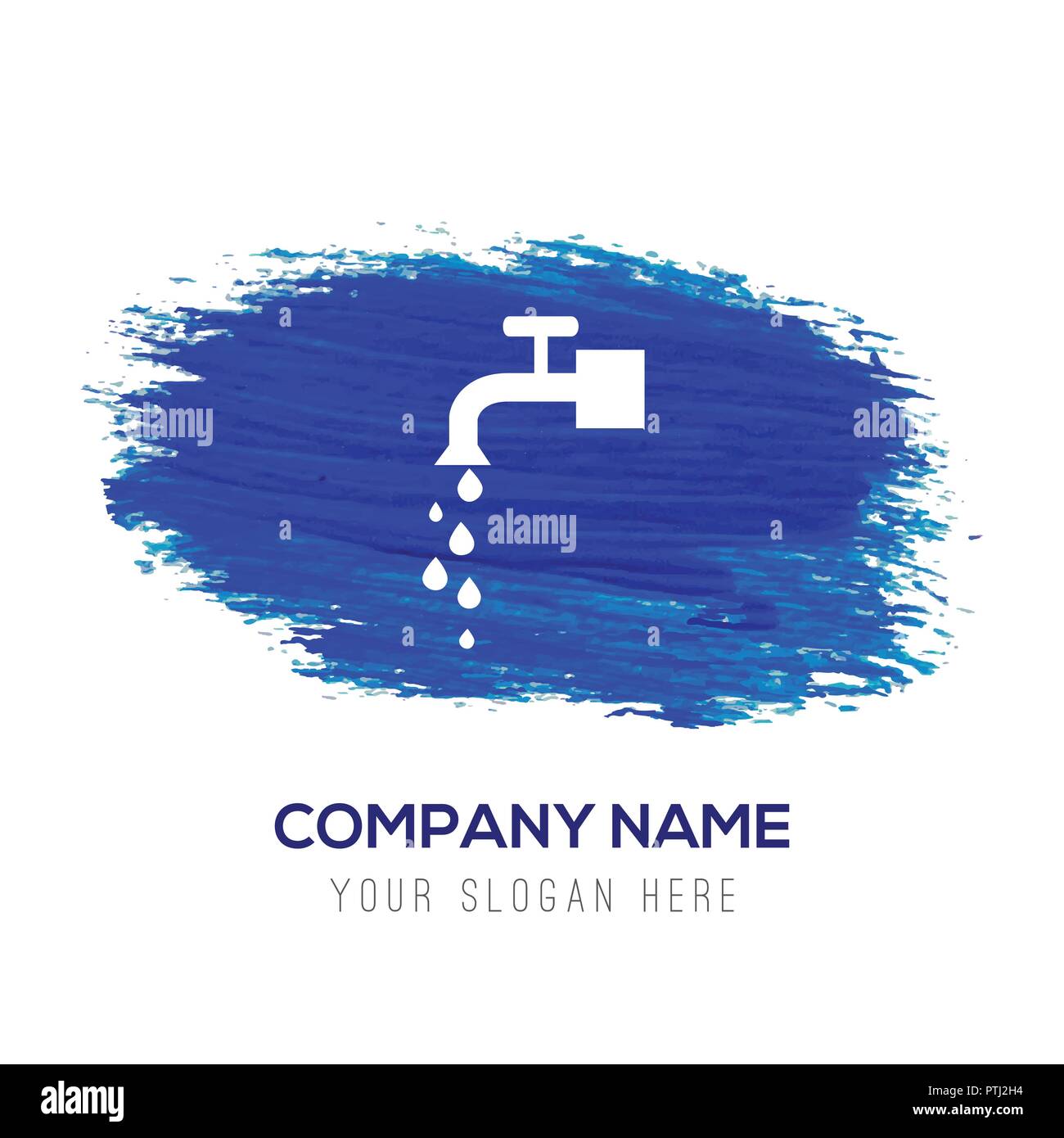Water Tap Icon - Blue watercolor background Stock Vector Image & Art ...