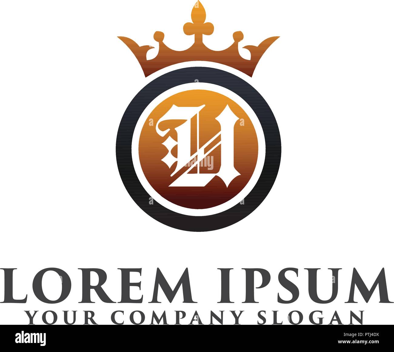 Luxury Letter U with crown Logo design concept template Stock Vector ...