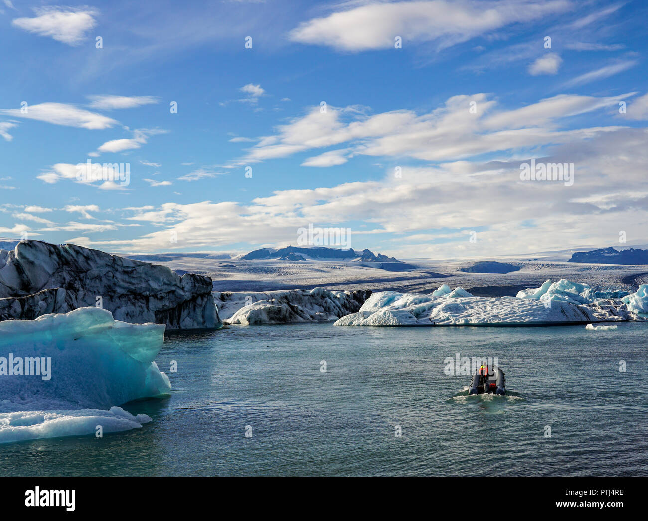 The famous Glacier Lagoon of Iceland Stock Photo