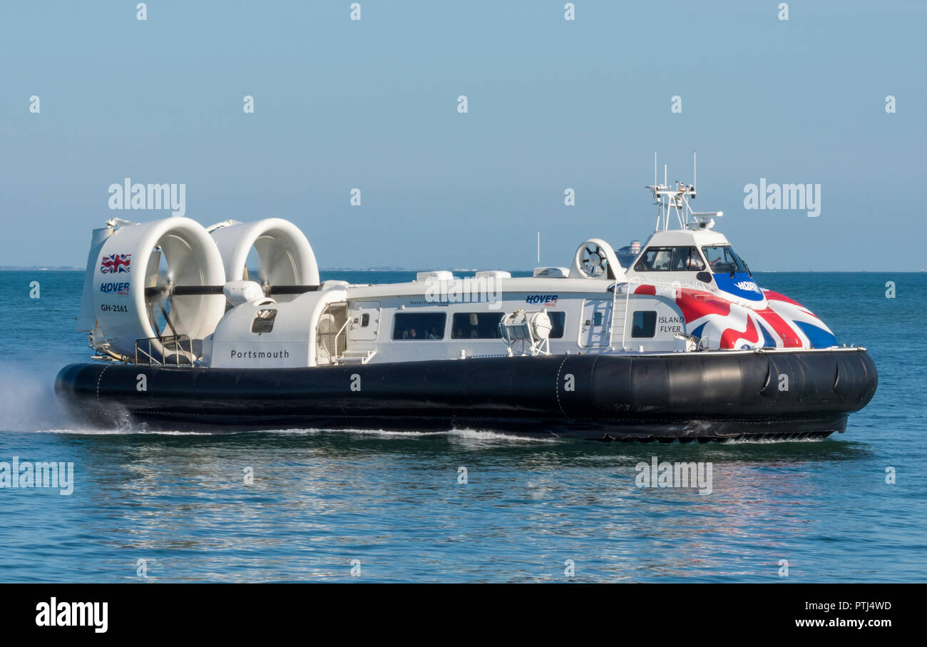 the hovercraft service to ryde on the isle of wight from southsea in