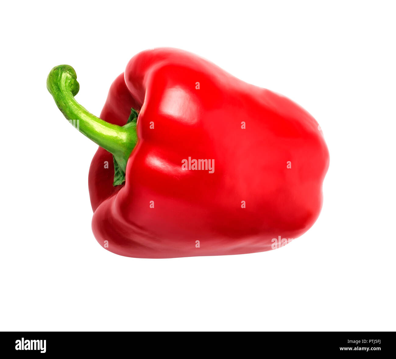 Sweet red pepper isolated on white background, With clipping path Stock ...
