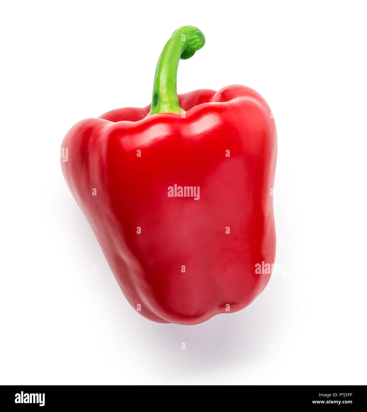 Sweet red pepper isolated on white background With clipping path Stock ...