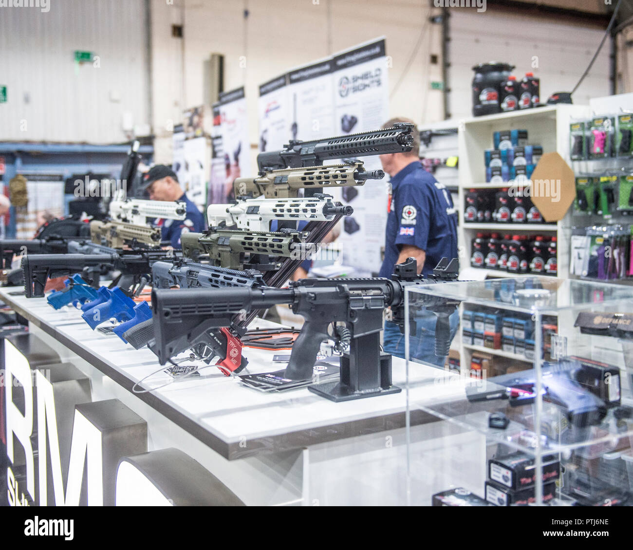 UK shooting show and gun fair Stock Photo