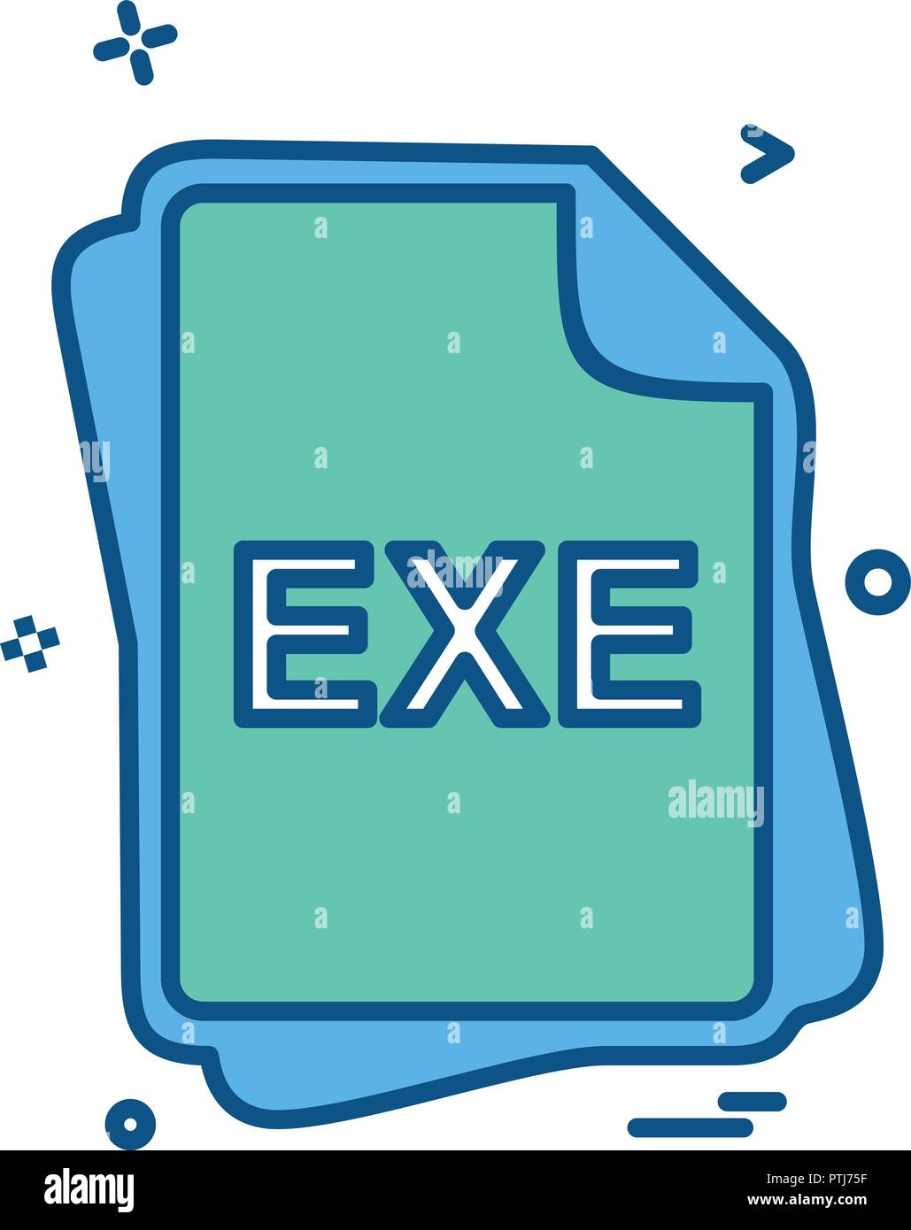Exe file type icon design vector stock vector image art alamy