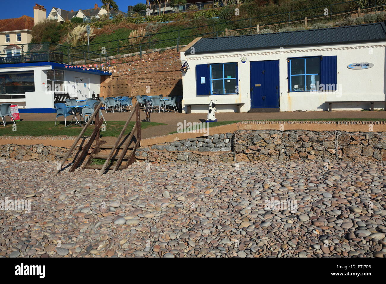Café Budleigh Salterton seafront, East Devon, England, UK Stock Photo