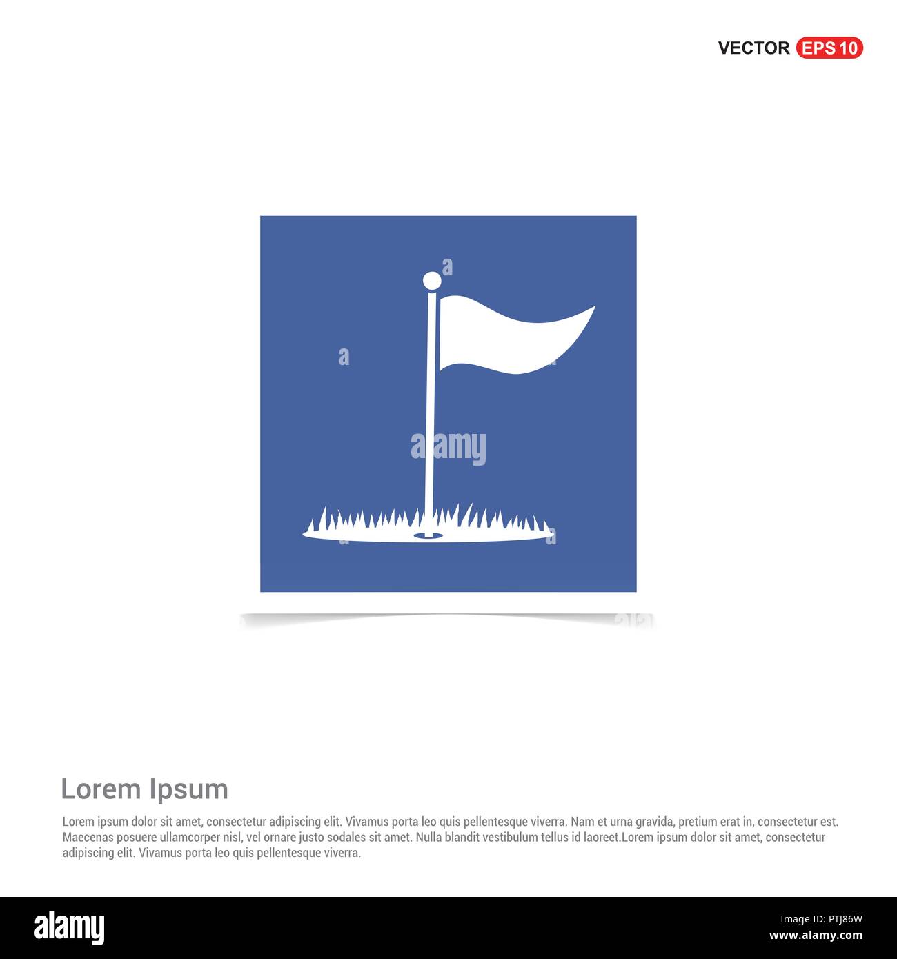 Golf Flag Icon Blue photo Frame Stock Vector Image & Art Alamy