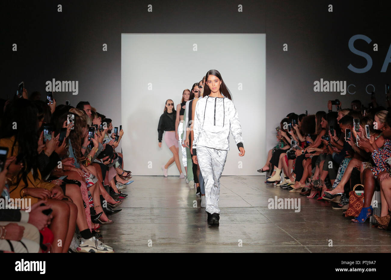 Saski Collection New York, NY - September 7, 2018: Model walks the runway for Saski ...