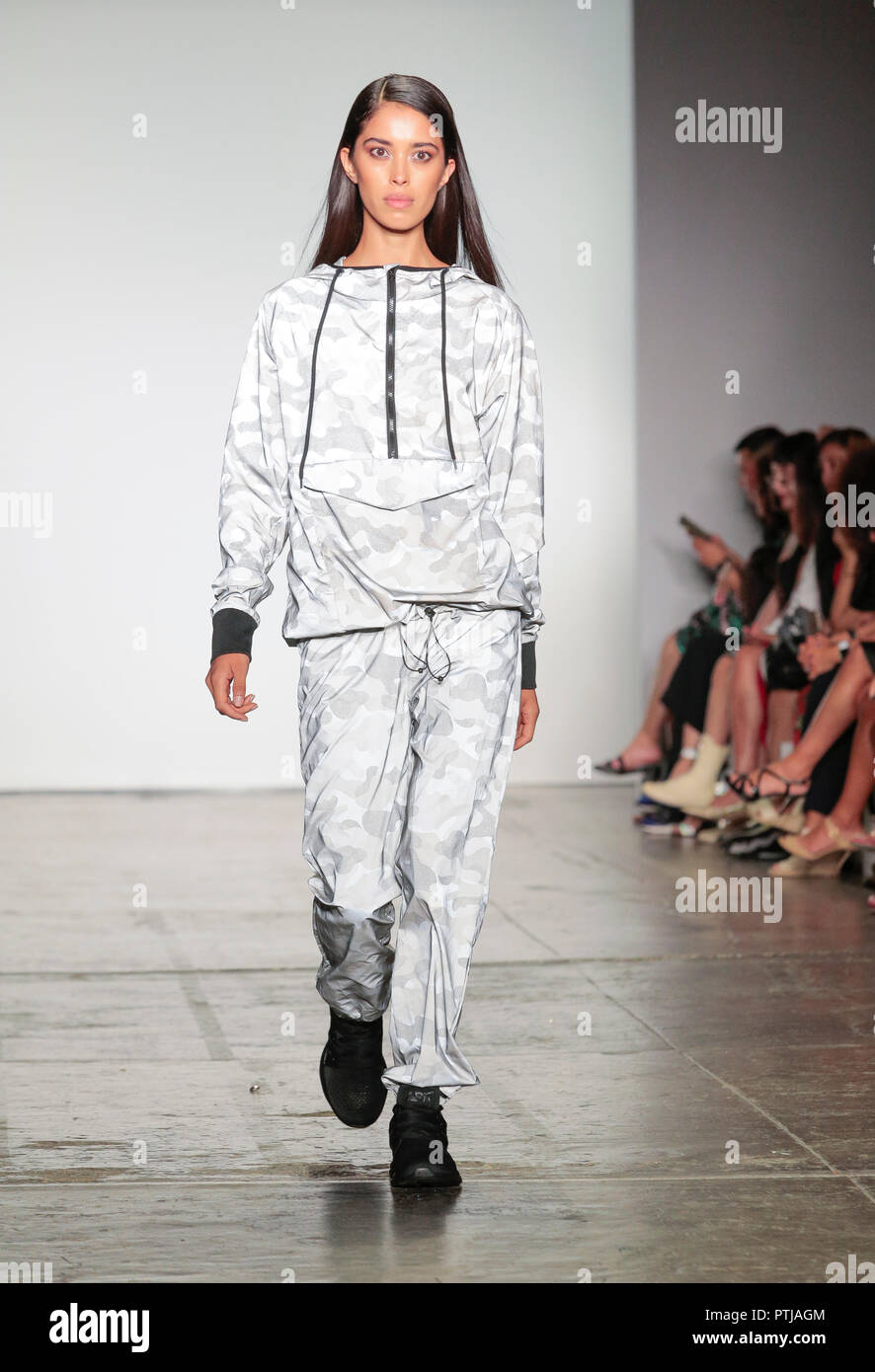 New York, NY - September 7, 2018: Model walks the runway for Saski ...