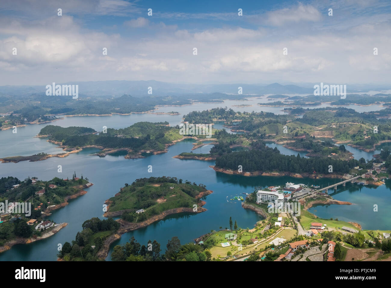 View from EL PEÑOL de GUATAPÉ - ANTIOQUIA - COLOMBIA Stock Photo