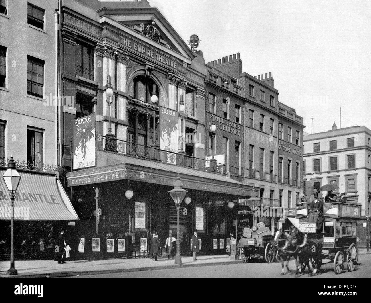 Empire Theatre Leicester Square, London early 1900s Stock Photo