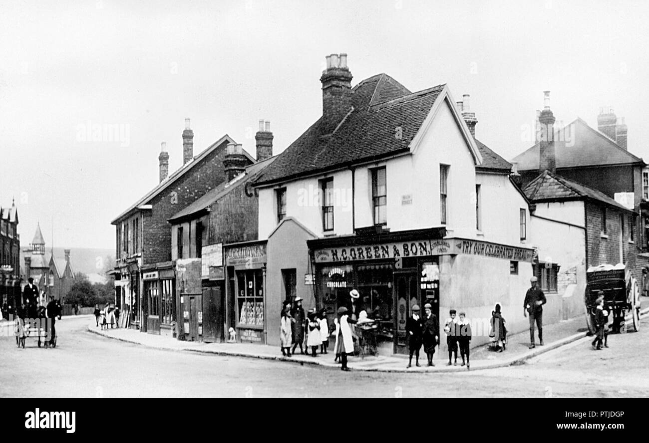 High Street, Purley early 1900s Stock Photo