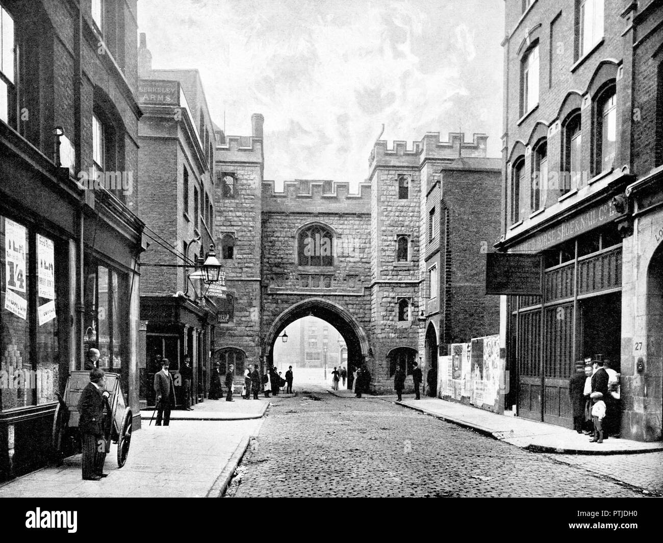 St Johns Gate Clerkenwell, London early 1900s Stock Photo