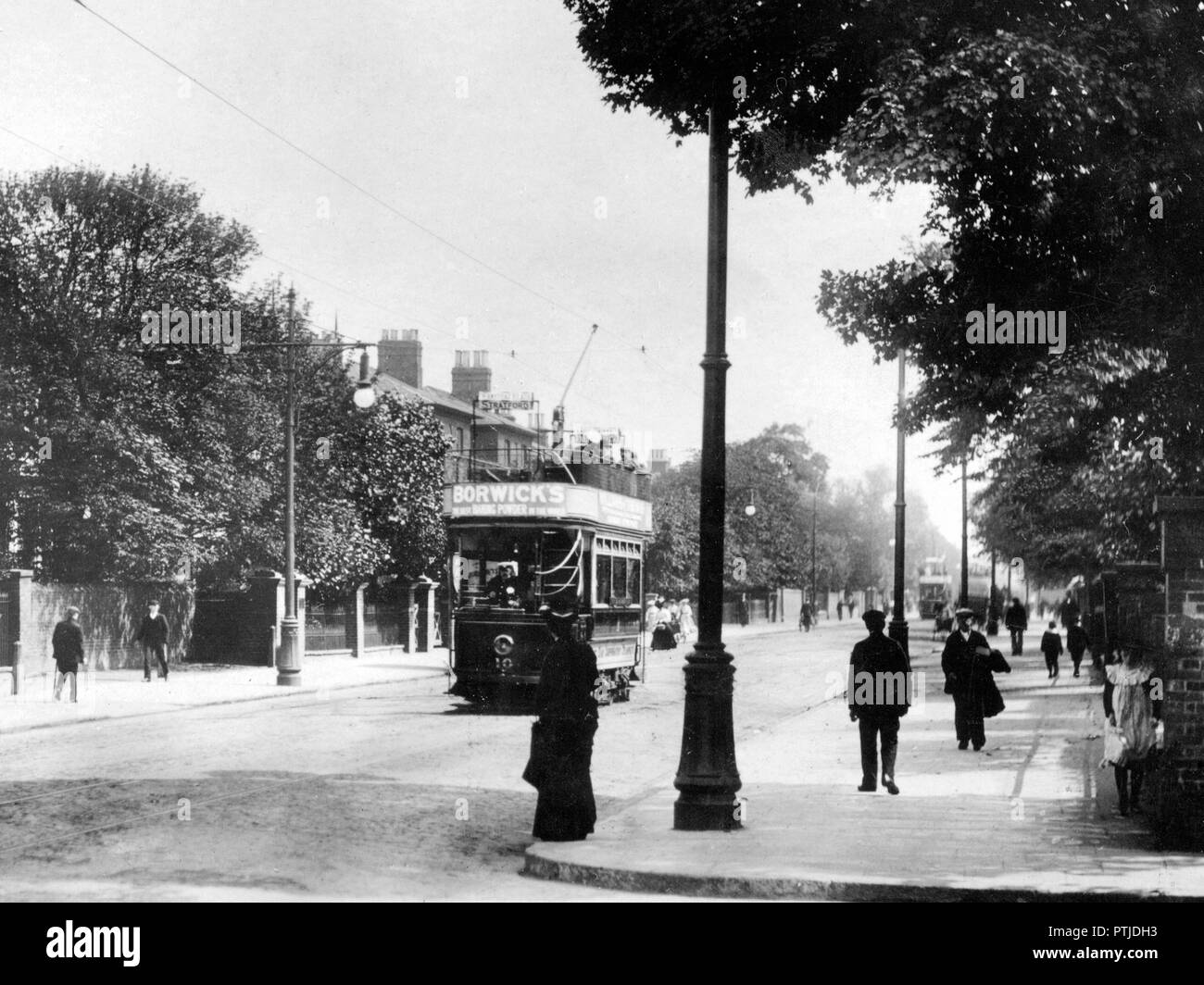 Romford Road Stratford East, London early 1900s Stock Photo Alamy