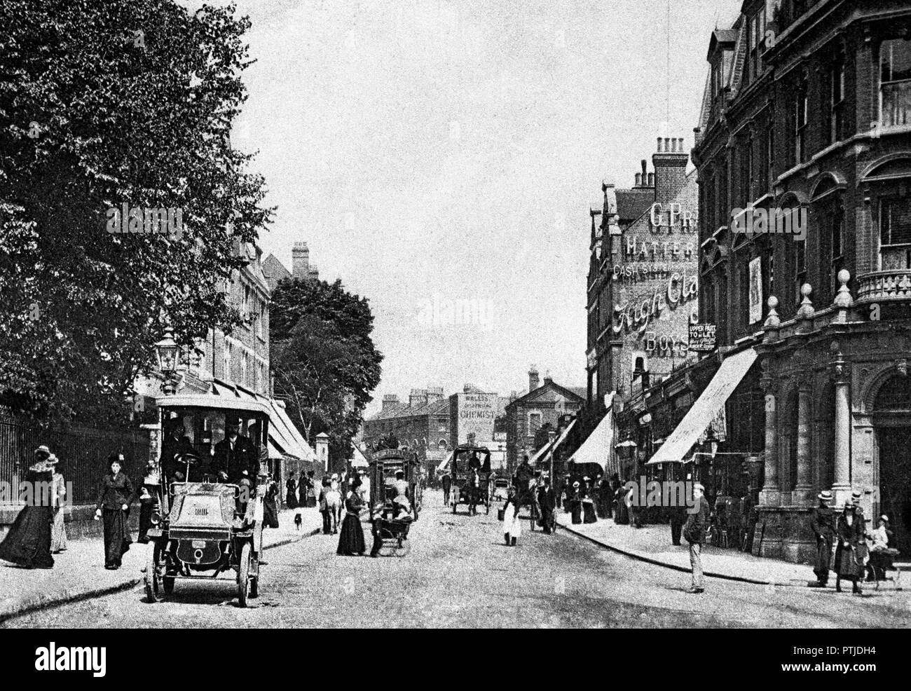 High Road Streatham, London early 1900s Stock Photo Alamy
