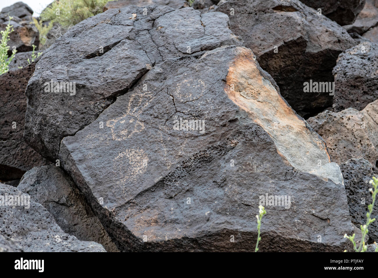 Petroglyph National Monument in Albuquerque, New Mexico Stock Photo