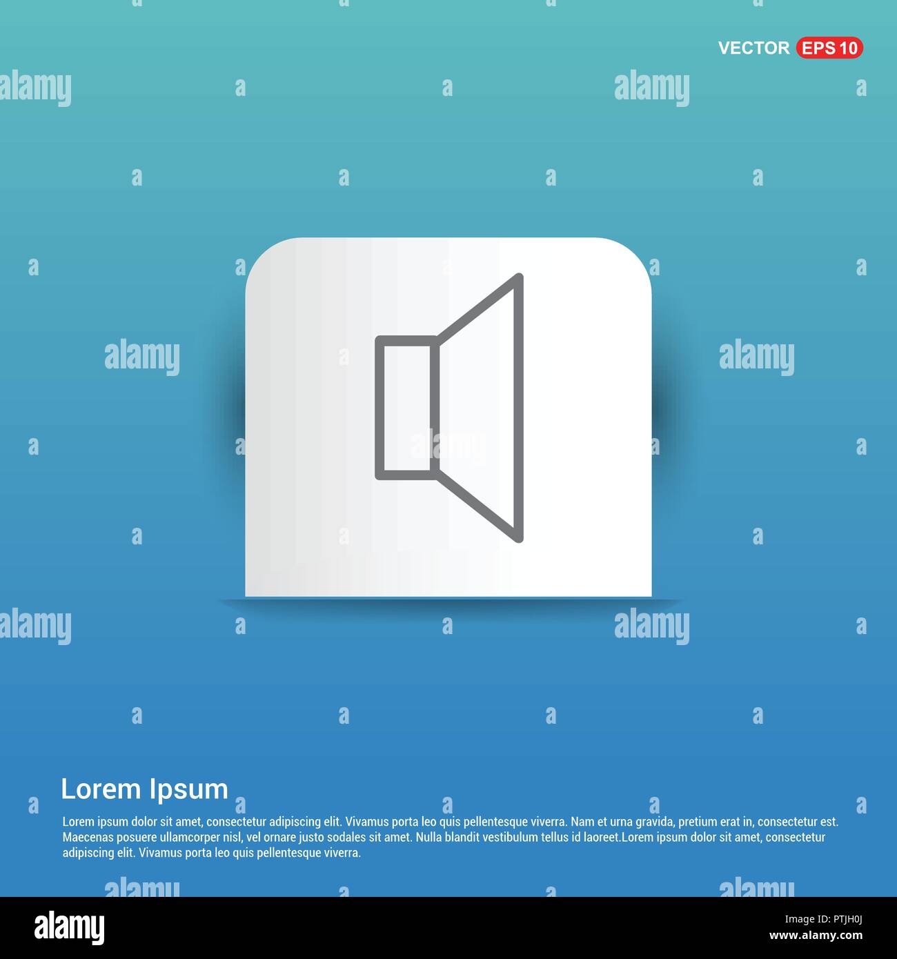 Sound volume icon - Blue Sticker button Stock Vector Image & Art - Alamy