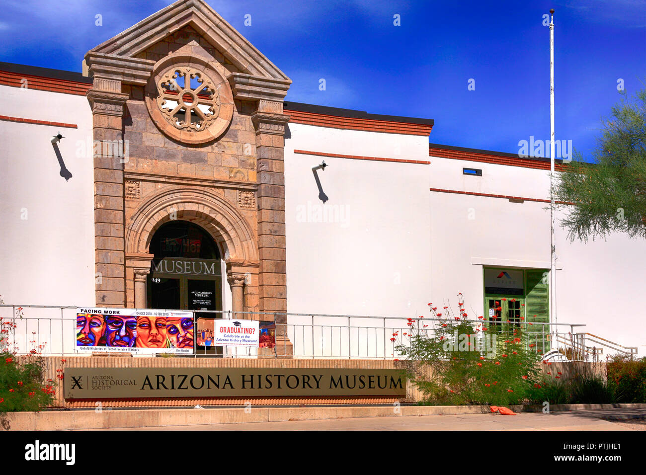 Outside the Arizona History Museum building on E 2nd Street in downtown