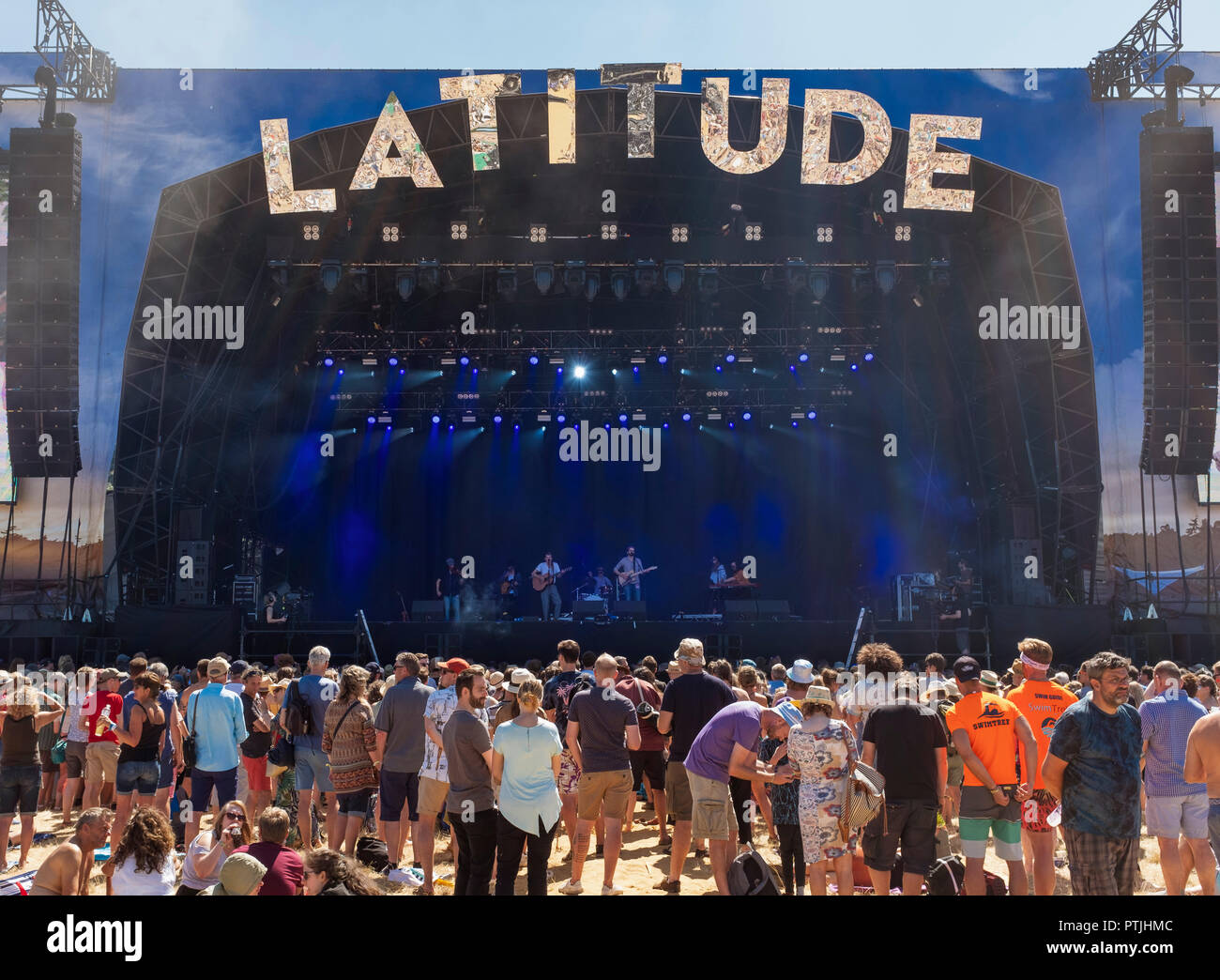 Hudson Taylor performing at the Latitude festival in Henham Park. Stock Photo