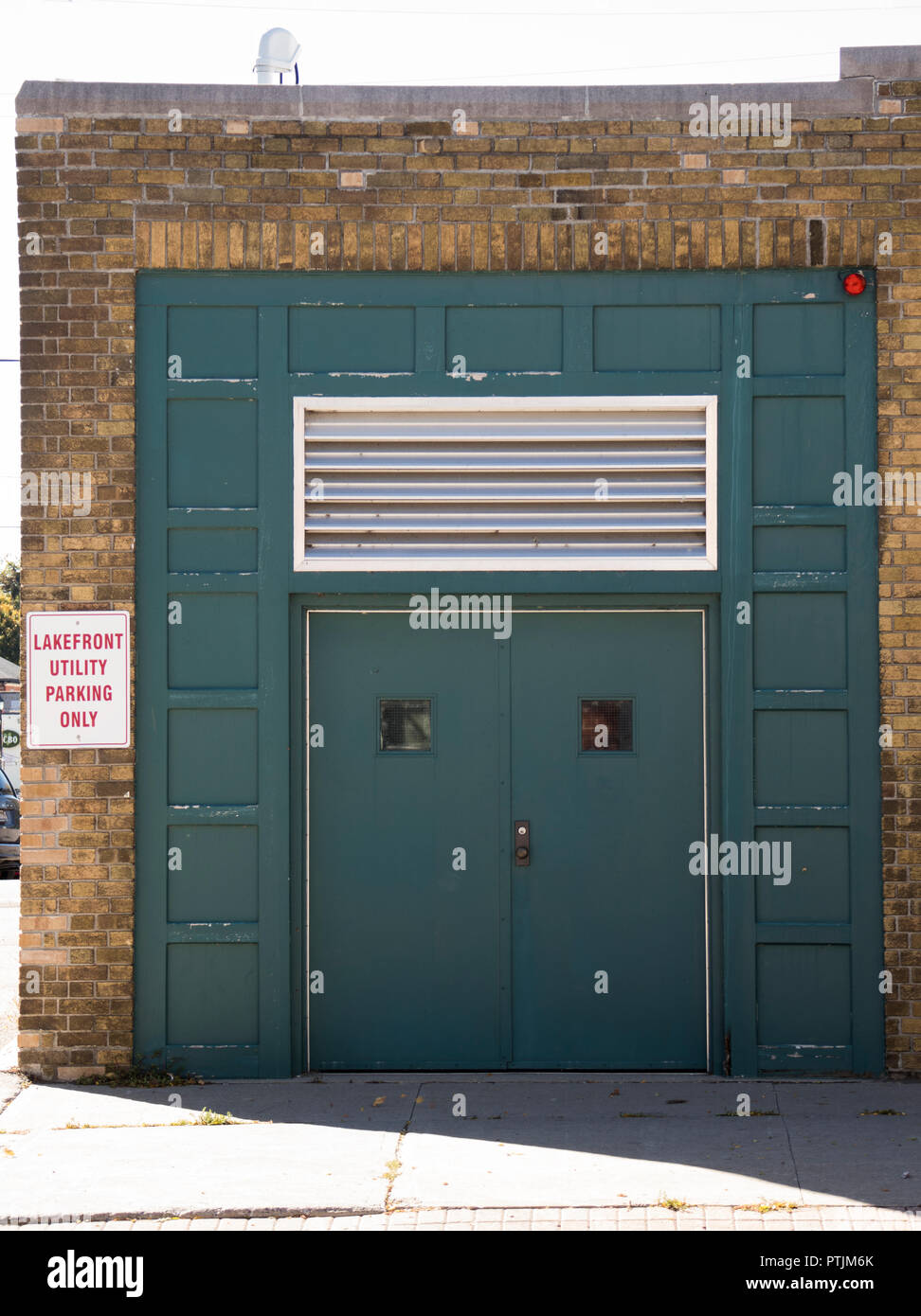 double green delivery doors. Stock Photo