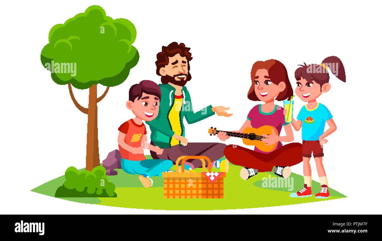Family With Children On A Picnic In Nature Vector. Isolated Illustration Stock Vector Image & Art - Alamy Family With Children On A Picnic In Nature Vector. Isolated Illustration Stock Vector Image & Art - Alamy